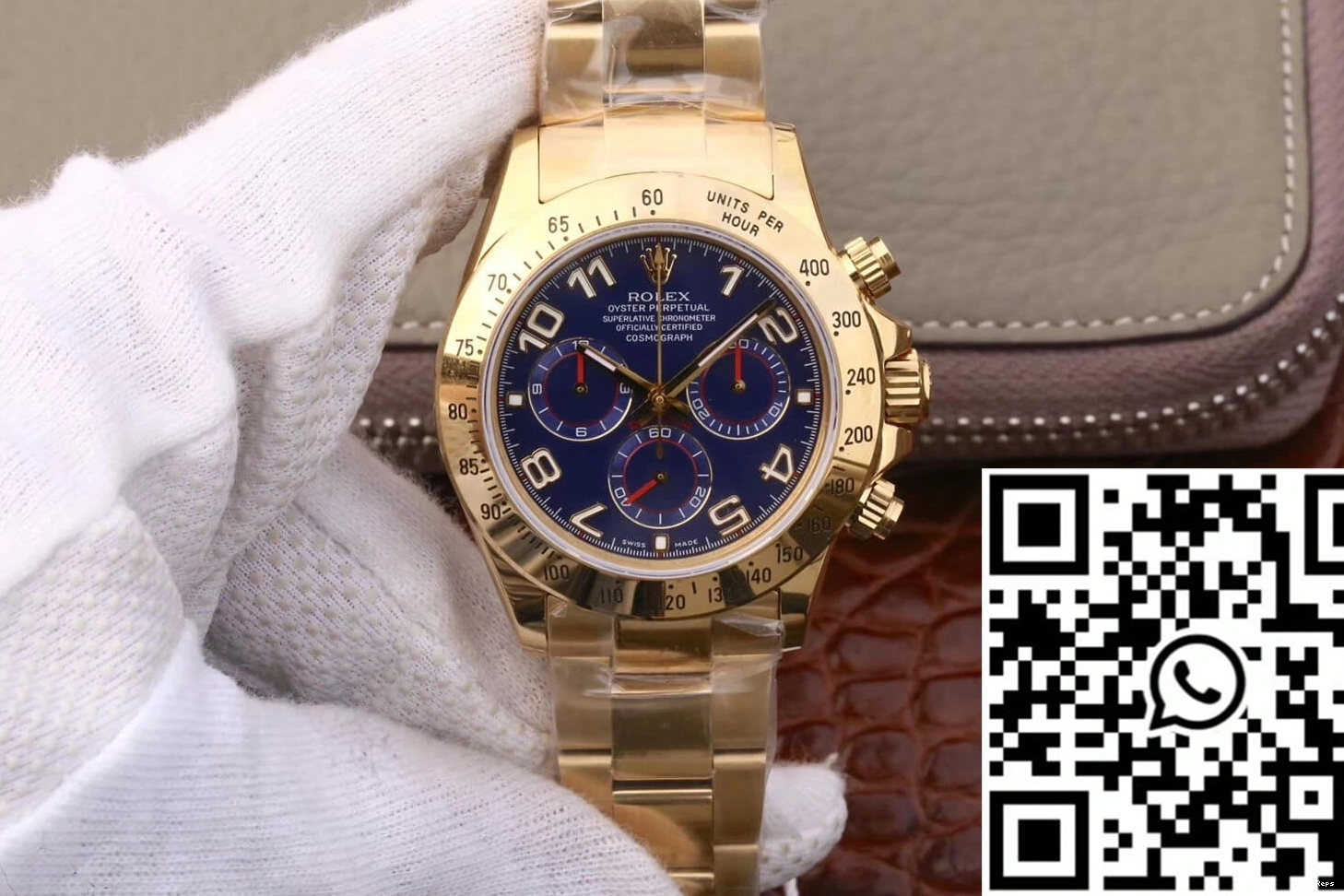 Factory Gold Daytona Rolex Blue JH 116528 Cosmograph Full Dial 1114